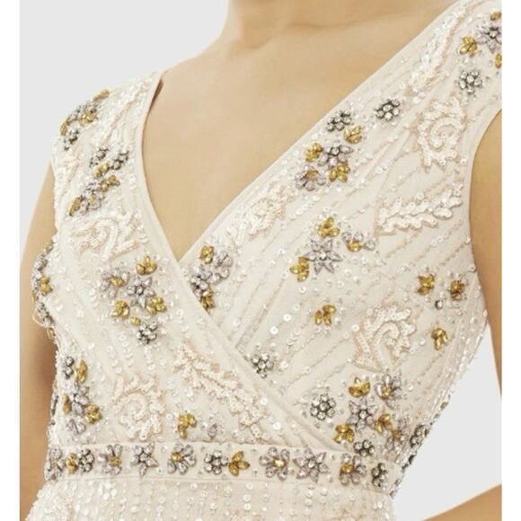 MAC DUGGAL 14 Embellished Wrap Cap Sleeve A-Line Evening Gown 93575 NWT $998 - Picture 5 of 16